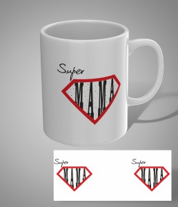 Kubek z nadrukiem "super mama"